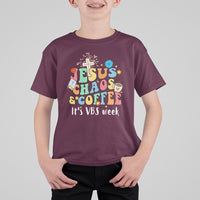 VBS Stellar T Shirt For Kid Jesus Chaos And Coffee It's VBS Week Bible Study Groovy - Wonder Print Shop