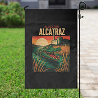 Alligator Alcatraz Garden Flag Retro Florida Swamp Political Prison - Wonder Print Shop