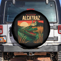 Alligator Alcatraz Spare Tire Cover Retro Florida Swamp Political Prison - Wonder Print Shop