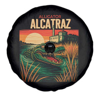 Alligator Alcatraz Spare Tire Cover Retro Florida Swamp Political Prison - Wonder Print Shop