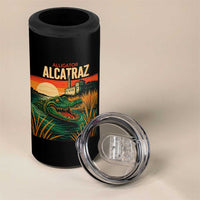 Alligator Alcatraz 4 in 1 Can Cooler Tumbler Retro Florida Swamp Political Prison - Wonder Print Shop