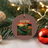 Alligator Alcatraz Ceramic Ornament Retro Florida Swamp Political Prison - Wonder Print Shop