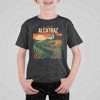 Alligator Alcatraz T Shirt For Kid Retro Florida Swamp Political Prison - Wonder Print Shop
