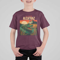 Alligator Alcatraz T Shirt For Kid Retro Florida Swamp Political Prison - Wonder Print Shop