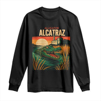 Alligator Alcatraz Long Sleeve Shirt Retro Florida Swamp Political Prison - Wonder Print Shop