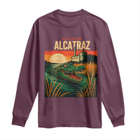 Alligator Alcatraz Long Sleeve Shirt Retro Florida Swamp Political Prison - Wonder Print Shop