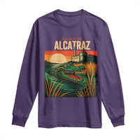 Alligator Alcatraz Long Sleeve Shirt Retro Florida Swamp Political Prison - Wonder Print Shop