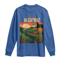 Alligator Alcatraz Long Sleeve Shirt Retro Florida Swamp Political Prison - Wonder Print Shop