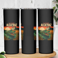 Alligator Alcatraz Skinny Tumbler Retro Florida Swamp Political Prison - Wonder Print Shop