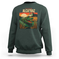 Alligator Alcatraz Sweatshirt Retro Florida Swamp Political Prison - Wonder Print Shop