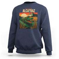 Alligator Alcatraz Sweatshirt Retro Florida Swamp Political Prison - Wonder Print Shop
