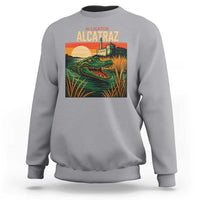 Alligator Alcatraz Sweatshirt Retro Florida Swamp Political Prison - Wonder Print Shop