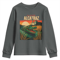 Alligator Alcatraz Youth Sweatshirt Retro Florida Swamp Political Prison - Wonder Print Shop