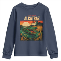 Alligator Alcatraz Youth Sweatshirt Retro Florida Swamp Political Prison - Wonder Print Shop