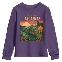 Alligator Alcatraz Youth Sweatshirt Retro Florida Swamp Political Prison - Wonder Print Shop