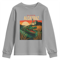 Alligator Alcatraz Youth Sweatshirt Retro Florida Swamp Political Prison - Wonder Print Shop