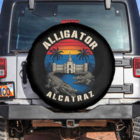 Alligator Alcatraz Political Spare Tire Cover Florida Prison State Retro Sunset - Wonder Print Shop