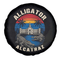 Alligator Alcatraz Political Spare Tire Cover Florida Prison State Retro Sunset - Wonder Print Shop