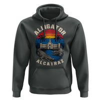 Alligator Alcatraz Political Hoodie Florida Prison State Retro Sunset - Wonder Print Shop