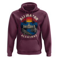 Alligator Alcatraz Political Hoodie Florida Prison State Retro Sunset - Wonder Print Shop