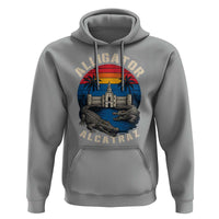 Alligator Alcatraz Political Hoodie Florida Prison State Retro Sunset - Wonder Print Shop