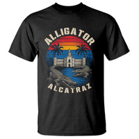 Alligator Alcatraz Political T Shirt Florida Prison State Retro Sunset - Wonder Print Shop
