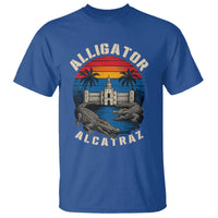 Alligator Alcatraz Political T Shirt Florida Prison State Retro Sunset - Wonder Print Shop