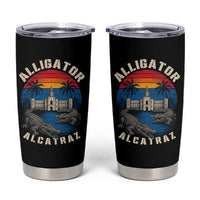 Alligator Alcatraz Political Tumbler Cup Florida Prison State Retro Sunset - Wonder Print Shop