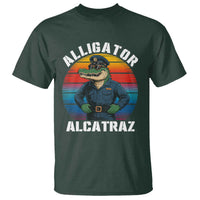 Alligator Alcatraz Florida T Shirt Funny Gator Cop Political Humor Retro Sunset - Wonder Print Shop