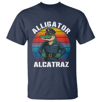 Alligator Alcatraz Florida T Shirt Funny Gator Cop Political Humor Retro Sunset - Wonder Print Shop