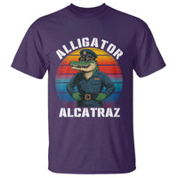 Alligator Alcatraz Florida T Shirt Funny Gator Cop Political Humor Retro Sunset - Wonder Print Shop