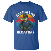 Alligator Alcatraz Florida T Shirt Funny Gator Cop Political Humor Retro Sunset - Wonder Print Shop