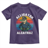 Alligator Alcatraz Florida Toddler T Shirt Funny Gator Cop Political Humor Retro Sunset - Wonder Print Shop