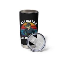 Alligator Alcatraz Florida Tumbler Cup Funny Gator Cop Political Humor Retro Sunset - Wonder Print Shop