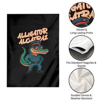 Alligator Alcatraz Political Garden Flag Funny Florida Gator Cop with Attitude - Wonder Print Shop