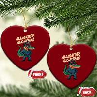 Alligator Alcatraz Political Ceramic Ornament Funny Florida Gator Cop with Attitude - Wonder Print Shop