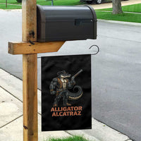 Alligator Alcatraz Gunslinger Garden Flag Swamp Outlaw Satire Patriotic Rebel - Wonder Print Shop