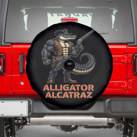 Alligator Alcatraz Gunslinger Spare Tire Cover Swamp Outlaw Satire Patriotic Rebel - Wonder Print Shop