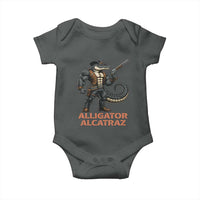 Alligator Alcatraz Gunslinger Baby Onesie Swamp Outlaw Satire Patriotic Rebel - Wonder Print Shop