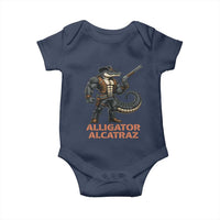 Alligator Alcatraz Gunslinger Baby Onesie Swamp Outlaw Satire Patriotic Rebel - Wonder Print Shop