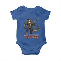 Alligator Alcatraz Gunslinger Baby Onesie Swamp Outlaw Satire Patriotic Rebel - Wonder Print Shop