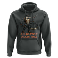 Alligator Alcatraz Gunslinger Hoodie Swamp Outlaw Satire Patriotic Rebel - Wonder Print Shop