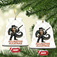 Alligator Alcatraz Gunslinger Ceramic Ornament Swamp Outlaw Satire Patriotic Rebel - Wonder Print Shop