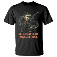 Alligator Alcatraz Gunslinger T Shirt Swamp Outlaw Satire Patriotic Rebel - Wonder Print Shop