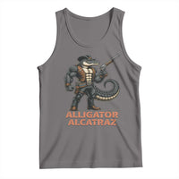 Alligator Alcatraz Gunslinger Tank Top Swamp Outlaw Satire Patriotic Rebel - Wonder Print Shop