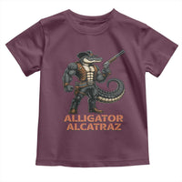 Alligator Alcatraz Gunslinger Toddler T Shirt Swamp Outlaw Satire Patriotic Rebel - Wonder Print Shop