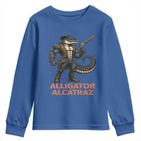 Alligator Alcatraz Gunslinger Youth Sweatshirt Swamp Outlaw Satire Patriotic Rebel - Wonder Print Shop