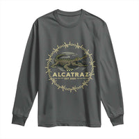 Alligator Alcatraz 2025 Long Sleeve Shirt Gator Lockdown Political Satire Barbed Wire Swamp Humor - Wonder Print Shop