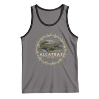 Alligator Alcatraz 2025 Tank Top Gator Lockdown Political Satire Barbed Wire Swamp Humor - Wonder Print Shop