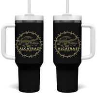 Alligator Alcatraz 2025 Tumbler With Handle Gator Lockdown Political Satire Barbed Wire Swamp Humor - Wonder Print Shop